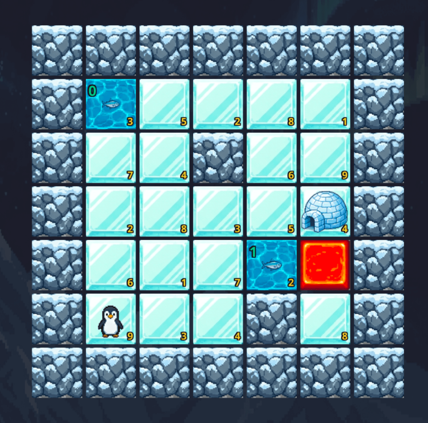 Ice Sliding Puzzle Solver